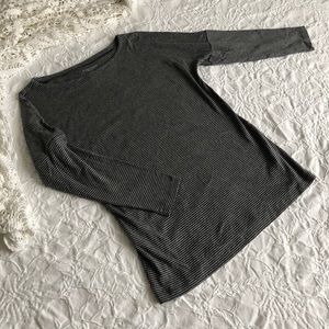 Eileen Fisher 3/4 Sleeve Stripe Shirt.